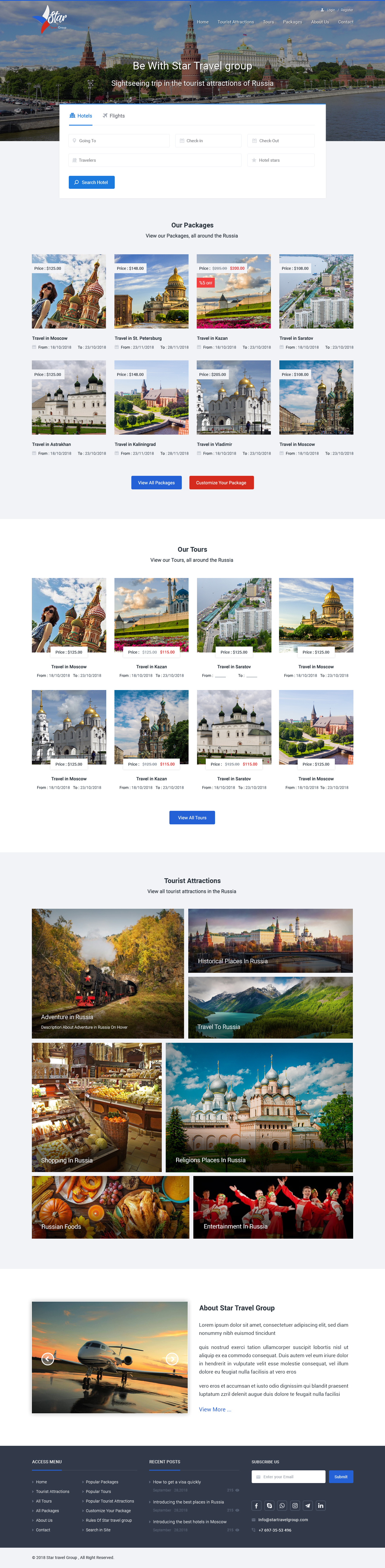 طراحی سایت Star Travel